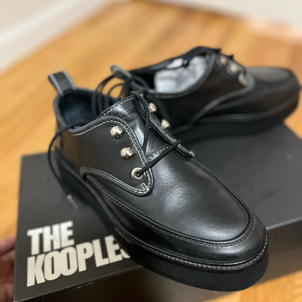The Kooples Black Leather oxfords Excellent condition